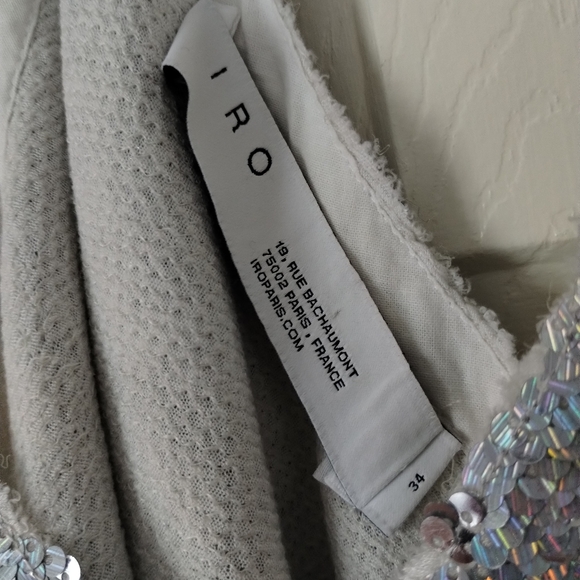 IRO Silver Sequin Camisole Top S - Picture 7 of 9